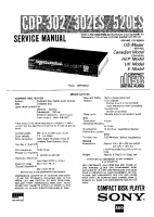 Sony CDP-302 - Service Manual